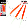 Снасточка морская Kujira Gummi Makk Lumo Red 3шт